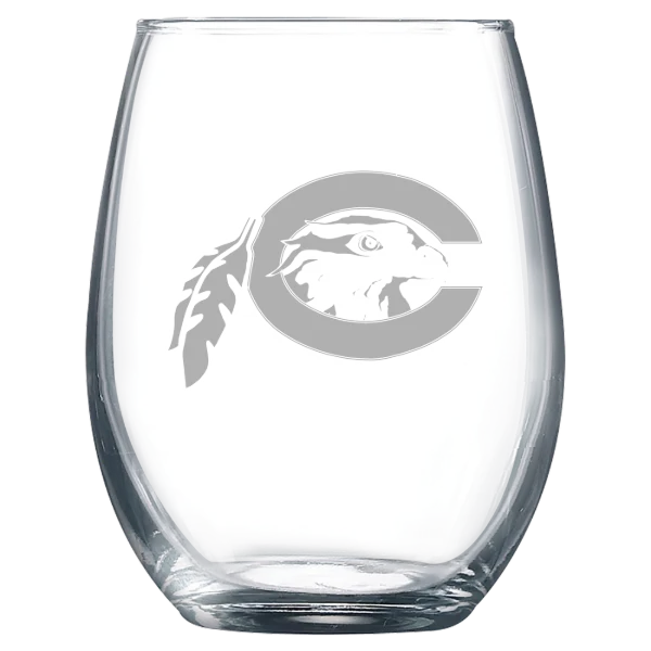 Chowan University Polar Camel 9 oz. Stemless Wine Glass