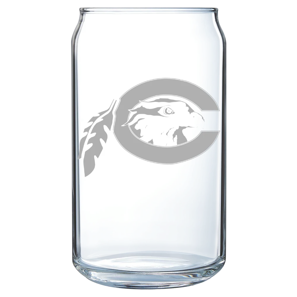 Chowan University Polar Camel 16 oz. Can Glass