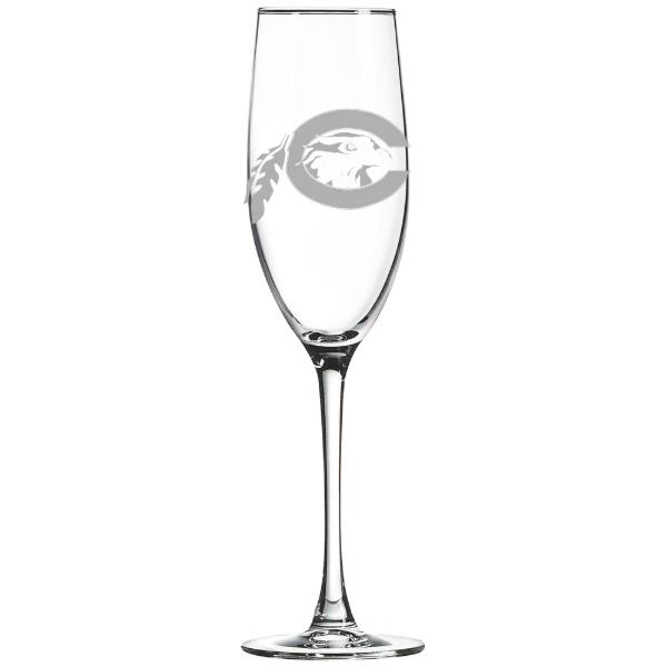 Chowan University Polar Camel 8 oz. Champagne Flute