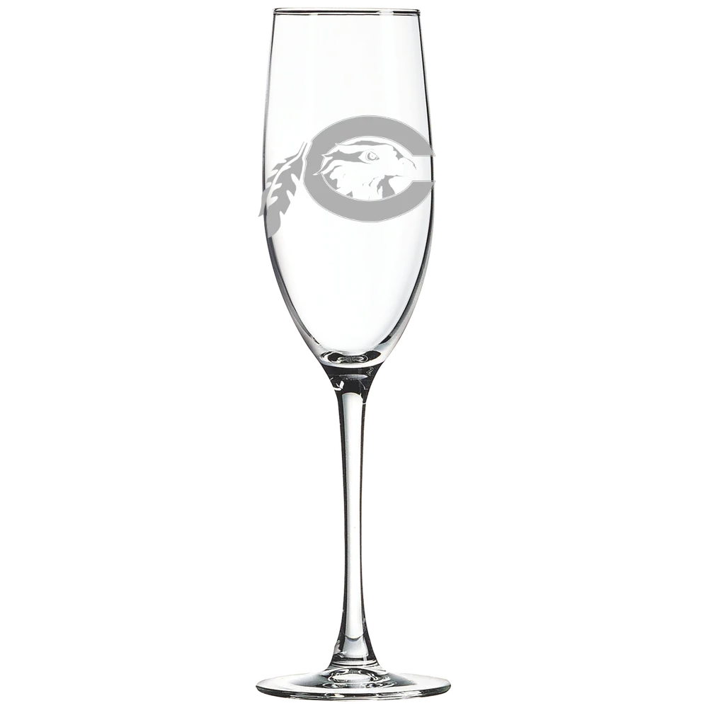 Chowan University Polar Camel 8 oz. Champagne Flute