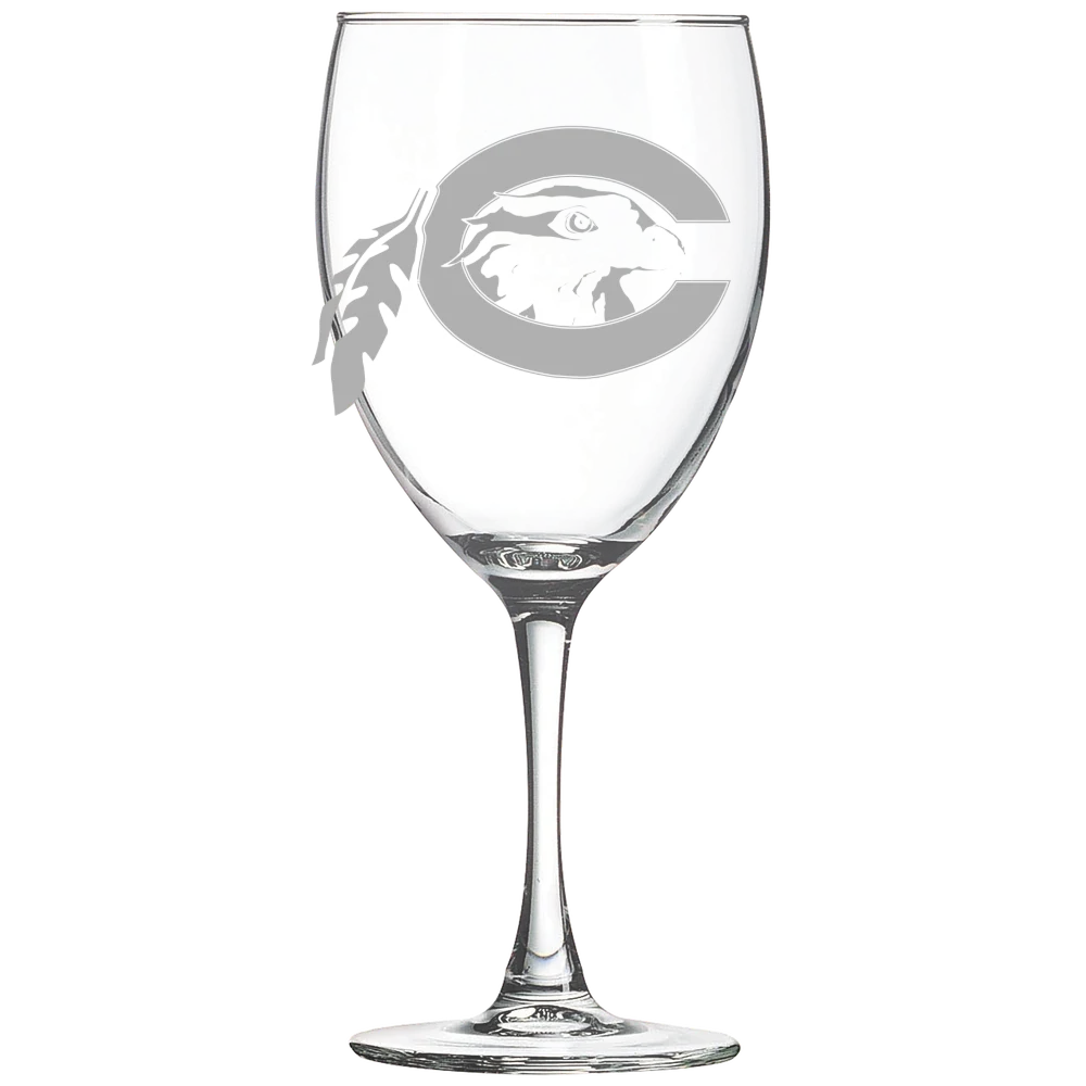 Chowan University Polar Camel 10 1/2 oz. Wine Glass