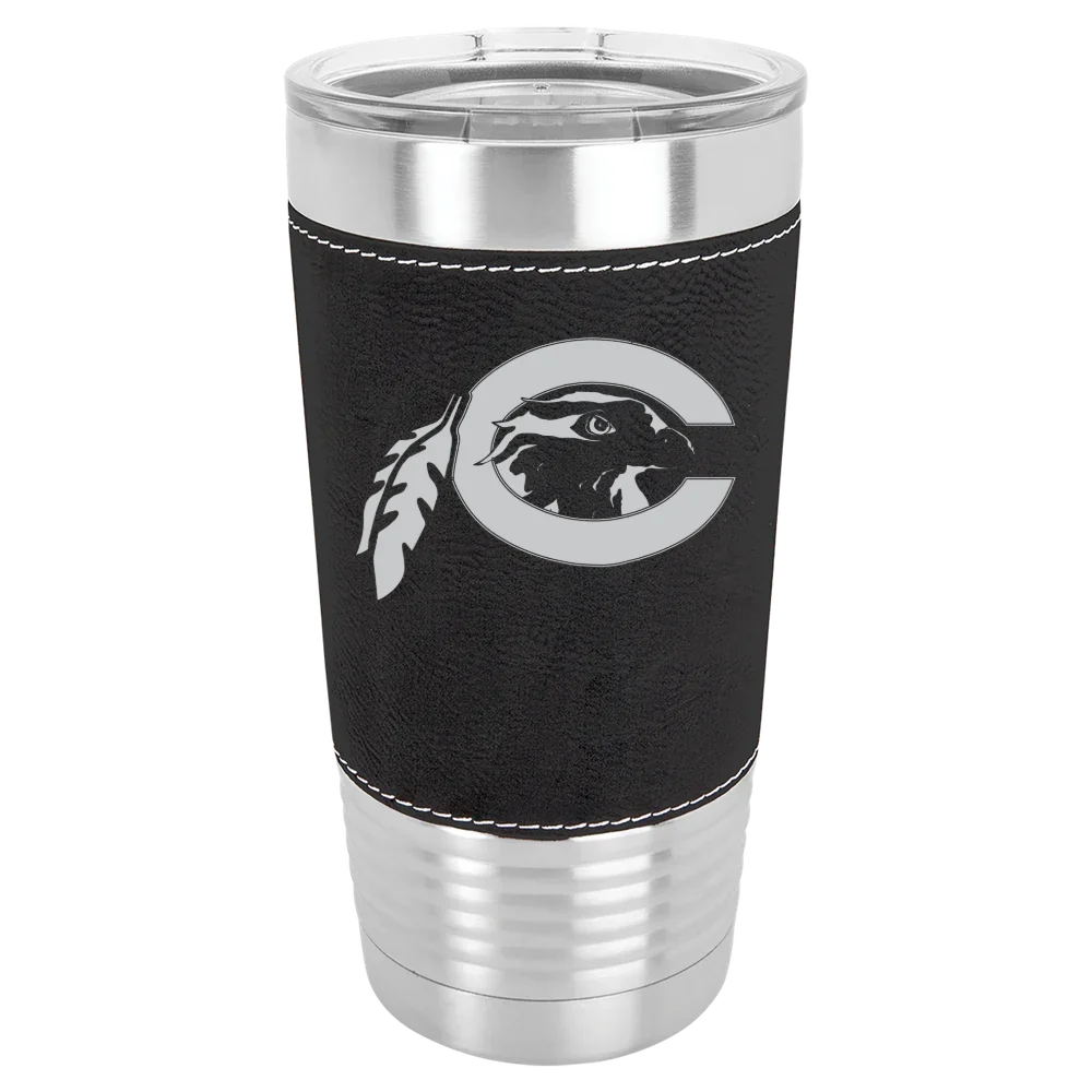 Chowan University Polar Camel 20 oz. Leatherette Grip Tumbler with Standard Lid