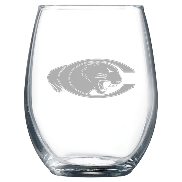 Claflin University Polar Camel 9 oz. Stemless Wine Glass
