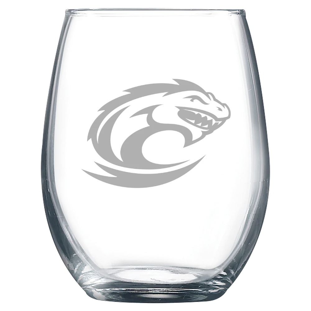 Clayton State University Polar Camel 9 oz. Stemless Wine Glass