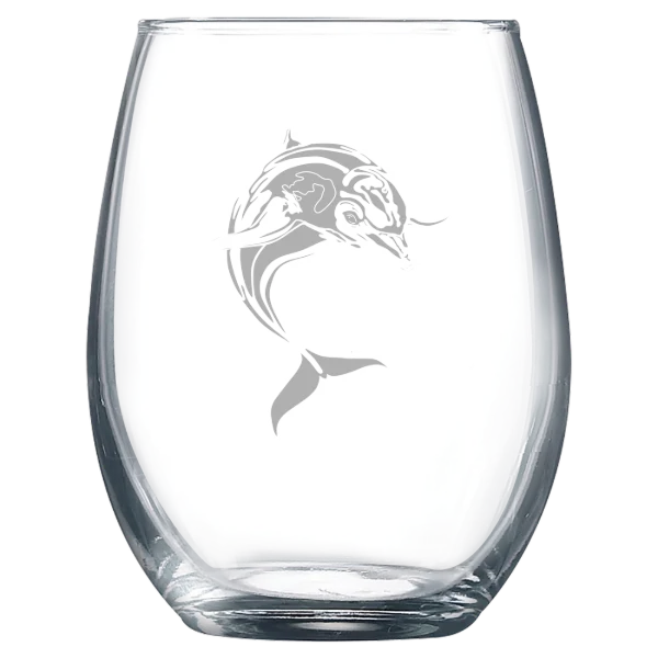 College of Staten Island Polar Camel 9 oz. Stemless Wine Glass