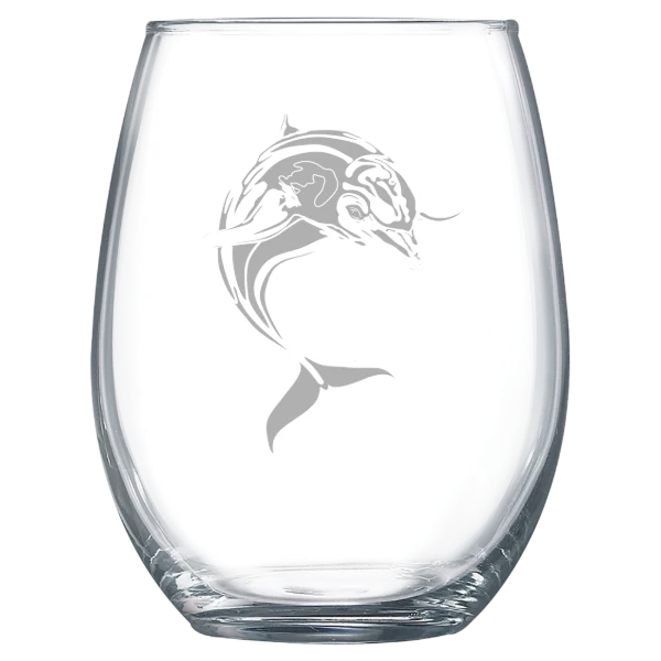 College of Staten Island Polar Camel 15 oz. Stemless Wine Glass