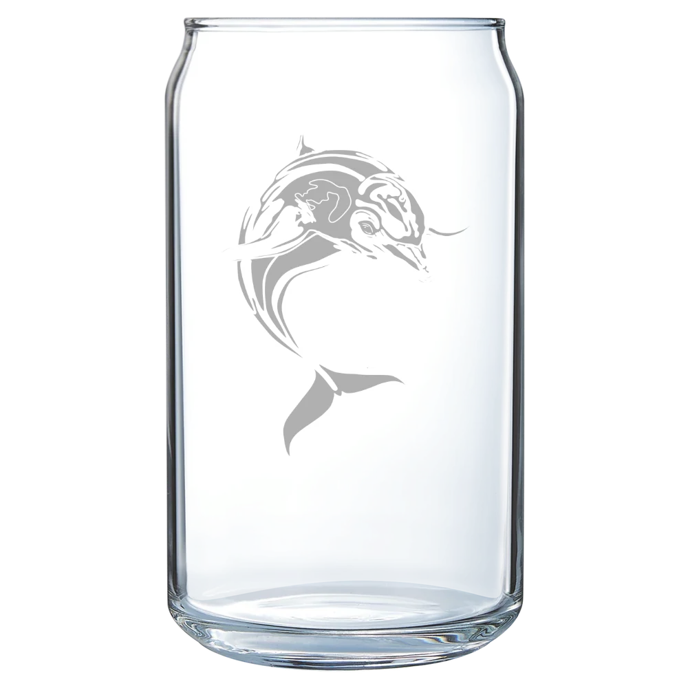 College of Staten Island Polar Camel 16 oz. Can Glass