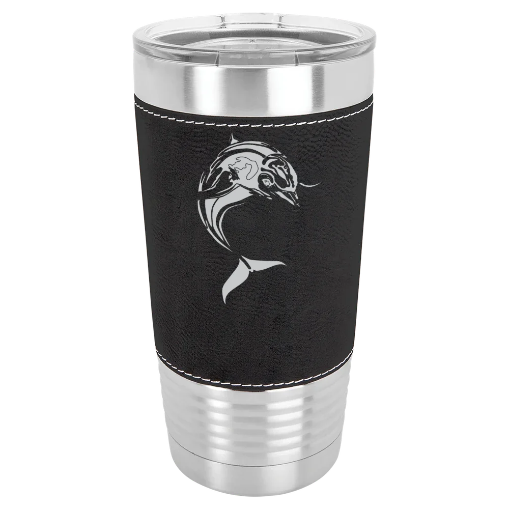 College of Staten Island Polar Camel 20 oz. Leatherette Grip Tumbler with Standard Lid