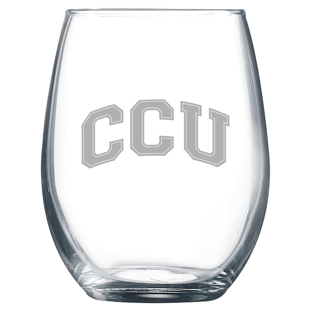 Colorado Christian University Polar Camel 9 oz. Stemless Wine Glass