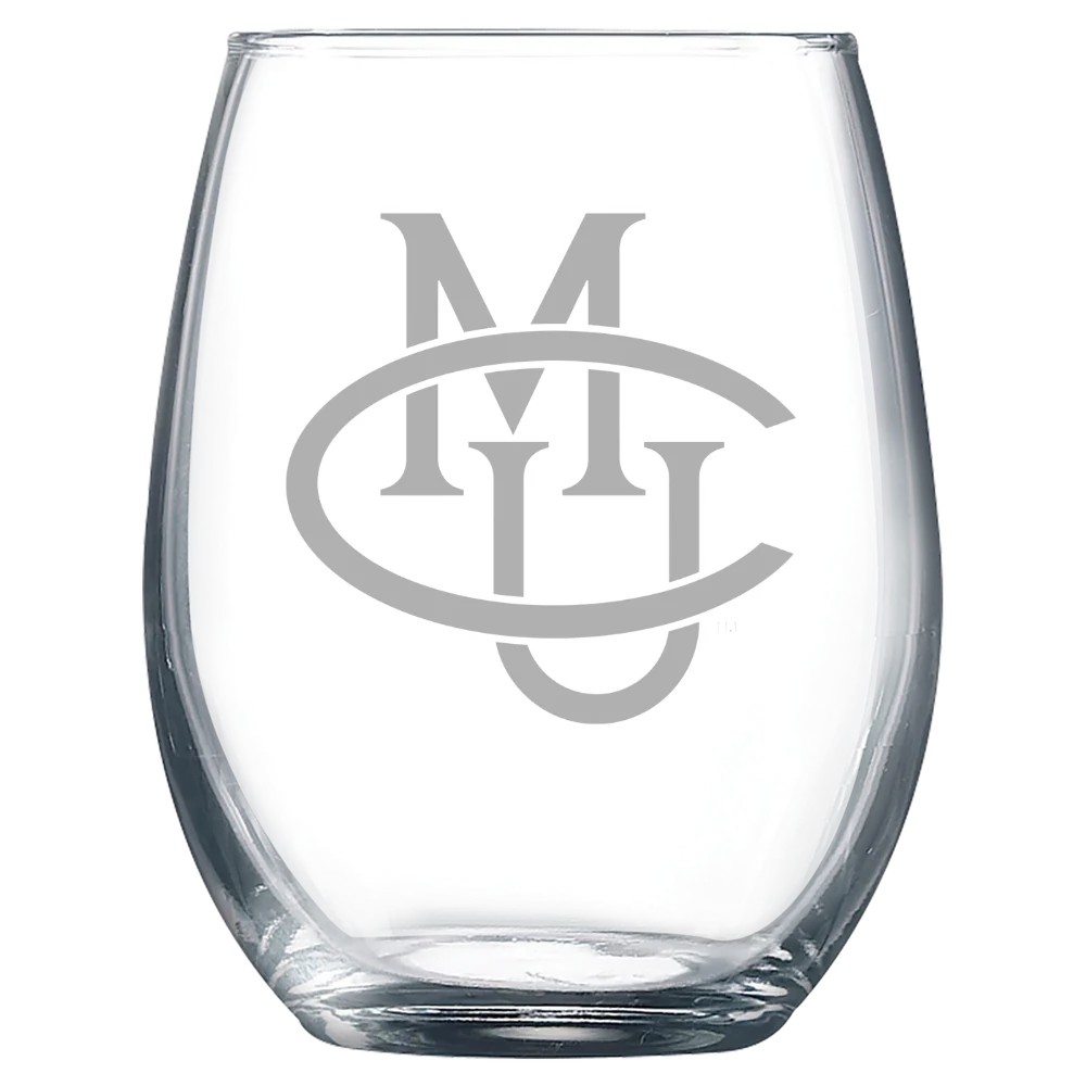 Colorado Mesa University Polar Camel 9 oz. Stemless Wine Glass