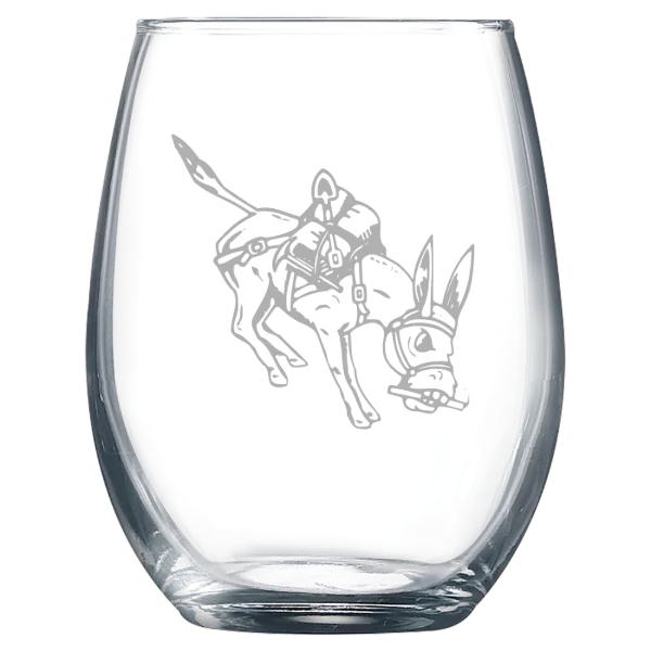 Colorado School of Mines Polar Camel 9 oz. Stemless Wine Glass