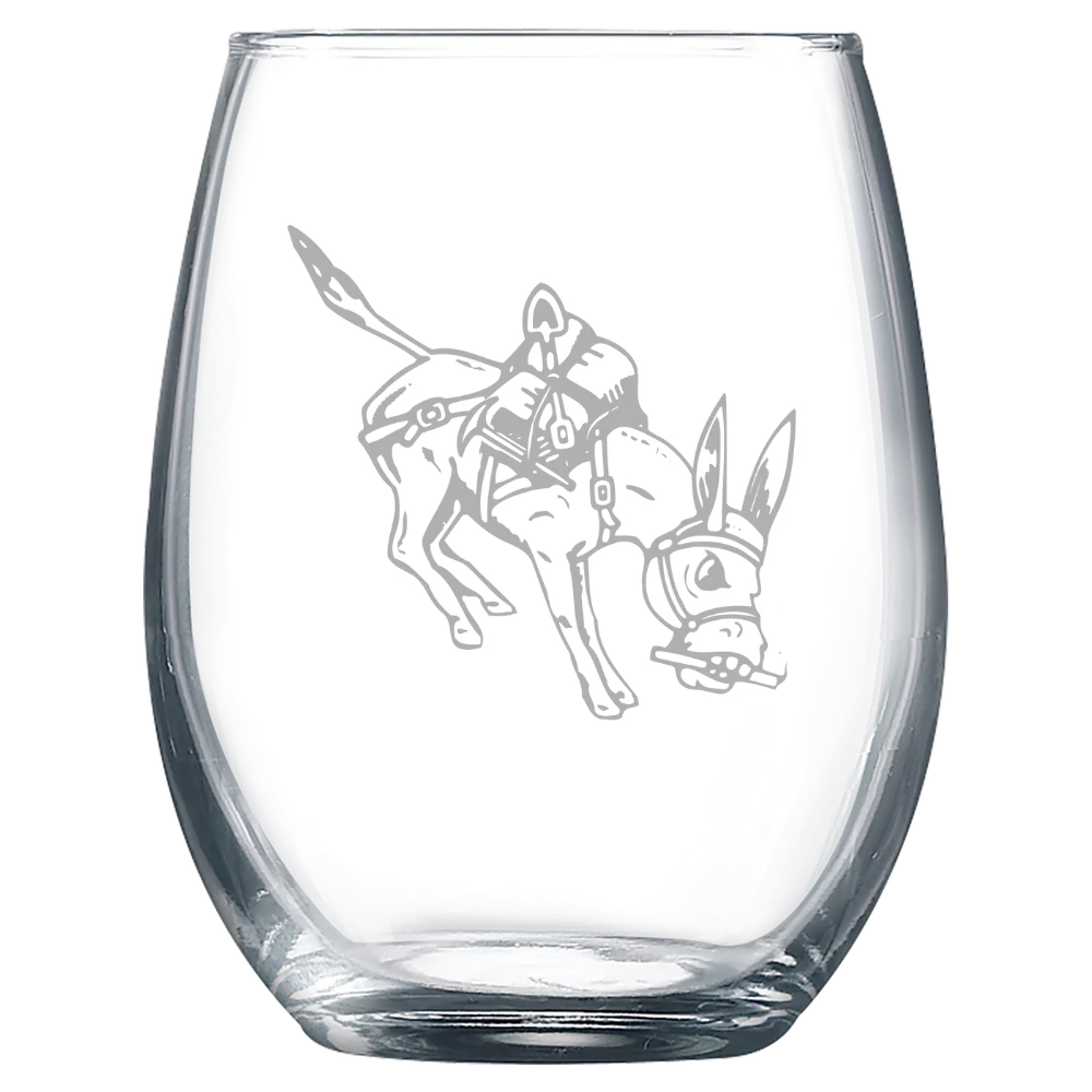 Colorado School of Mines Polar Camel 9 oz. Stemless Wine Glass