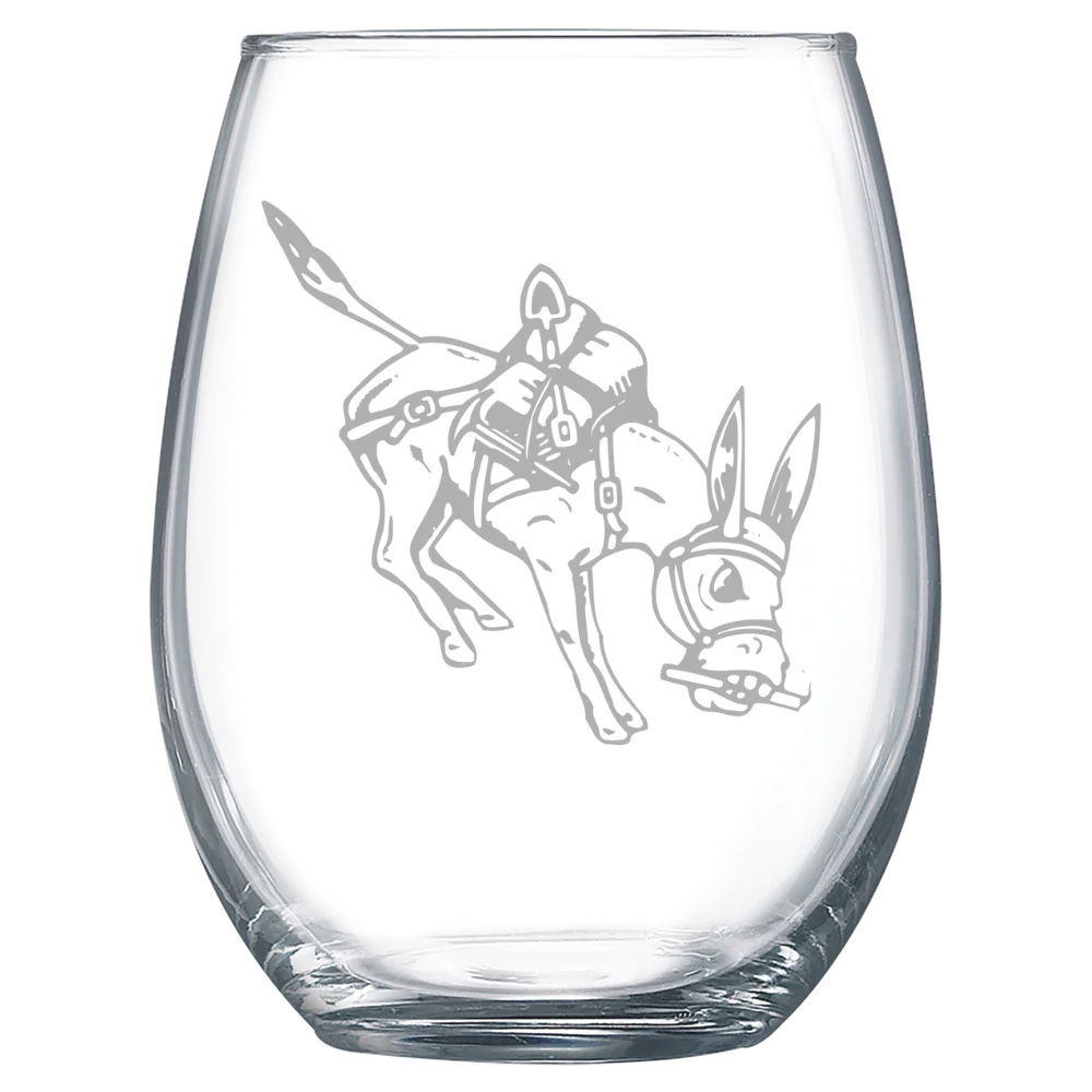 Colorado School of Mines Polar Camel 15 oz. Stemless Wine Glass