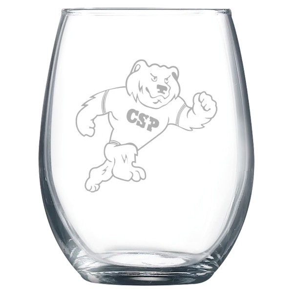 Concordia University, St. Paul Polar Camel 9 oz. Stemless Wine Glass