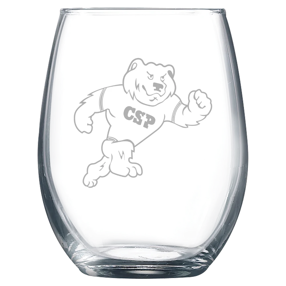 Concordia University, St. Paul Polar Camel 9 oz. Stemless Wine Glass