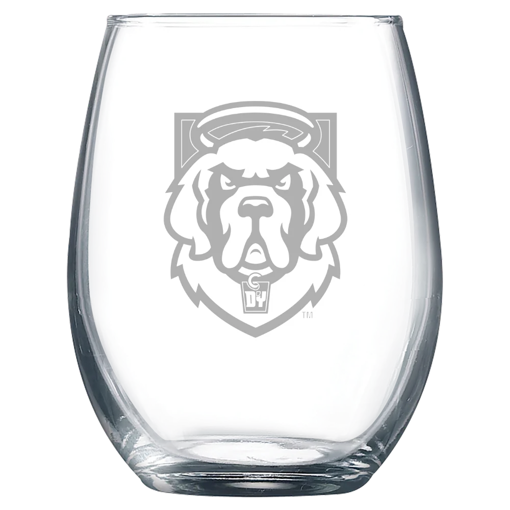 D'Youville University Polar Camel 9 oz. Stemless Wine Glass
