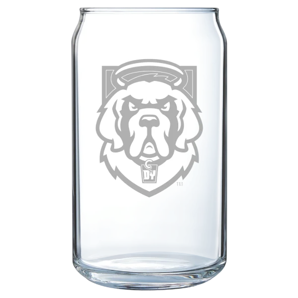 D'Youville University Polar Camel 16 oz. Can Glass