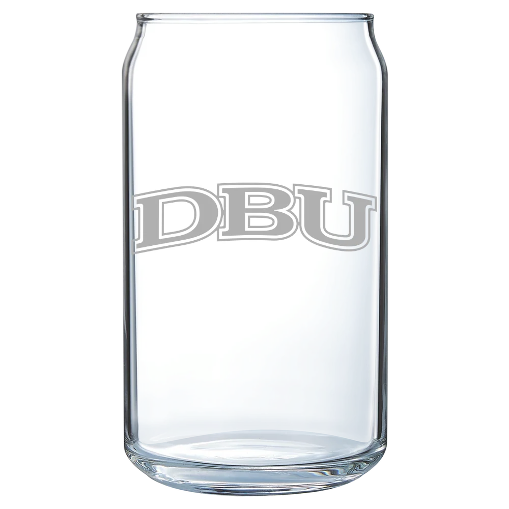 Dallas Baptist University Polar Camel 16 oz. Can Glass