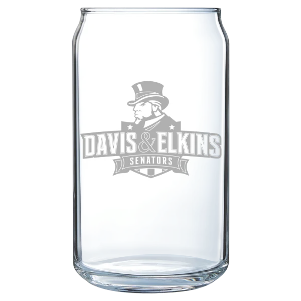 Davis & Elkins College Polar Camel 16 oz. Can Glass