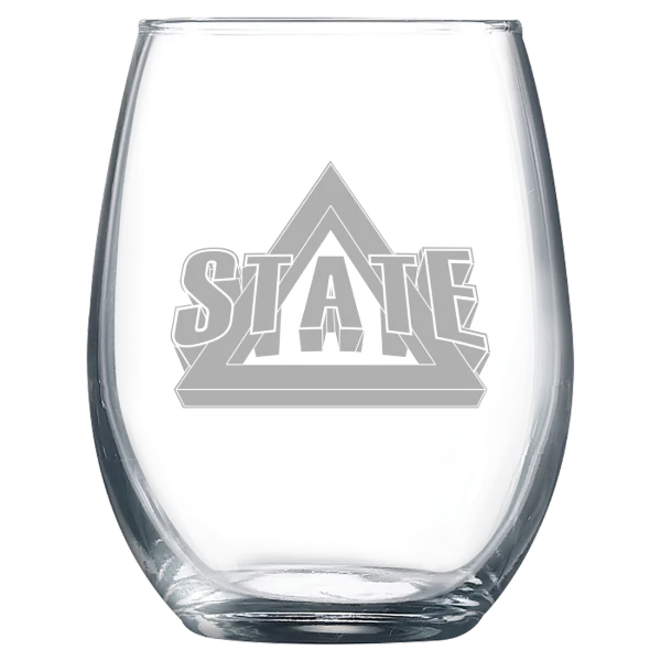 Delta State University Polar Camel 9 oz. Stemless Wine Glass