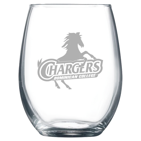 Dominican University New York Polar Camel 9 oz. Stemless Wine Glass