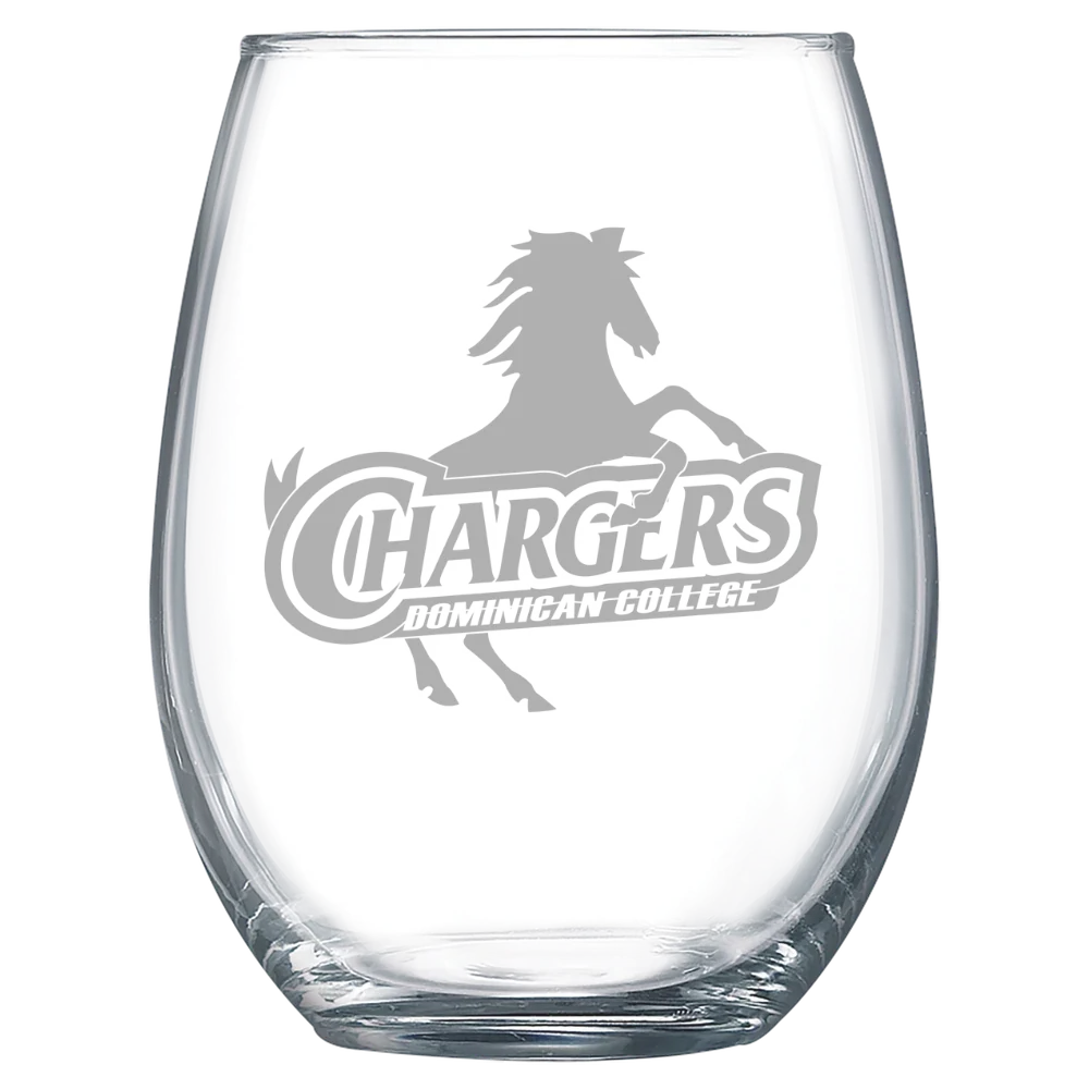 Dominican University New York Polar Camel 15 oz. Stemless Wine Glass