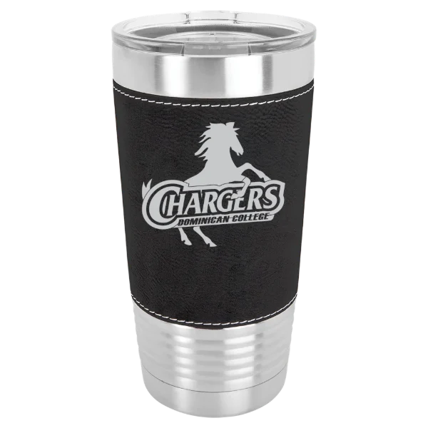 Dominican University New York Polar Camel 20 oz. Leatherette Grip Tumbler with Standard Lid