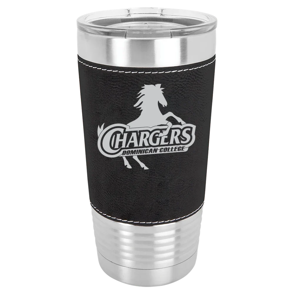 Dominican University New York Polar Camel 20 oz. Leatherette Grip Tumbler with Standard Lid