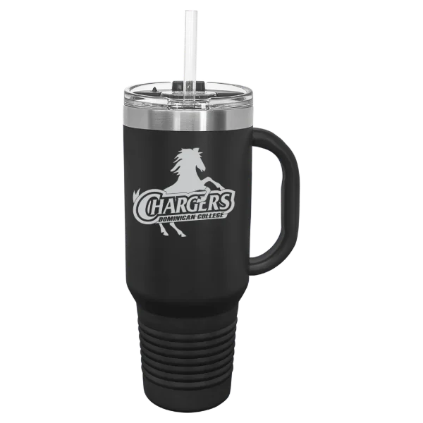 Dominican University New York Polar Camel 40 oz. Travel Mug with Snap Lid & Straw