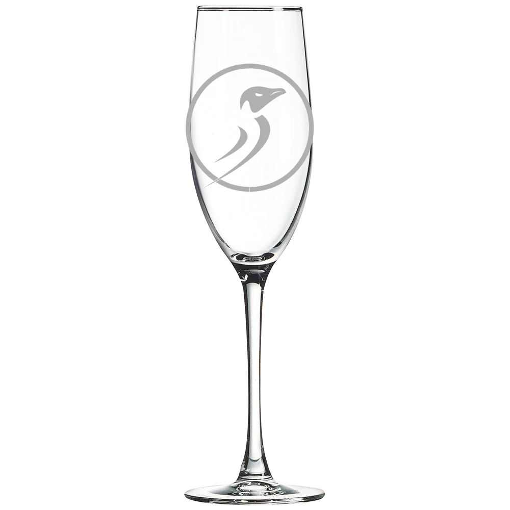 Dominican University of California Polar Camel 8 oz. Champagne Flute