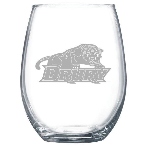 Drury University Polar Camel 15 oz. Stemless Wine Glass