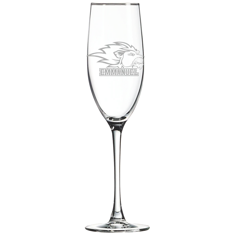 Emmanuel University (Georgia) Polar Camel 8 oz. Champagne Flute