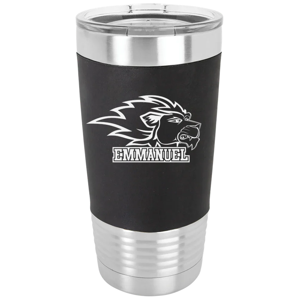 Emmanuel University (Georgia) Polar Camel 20 oz. Silicone Grip Tumbler with Standard Lid