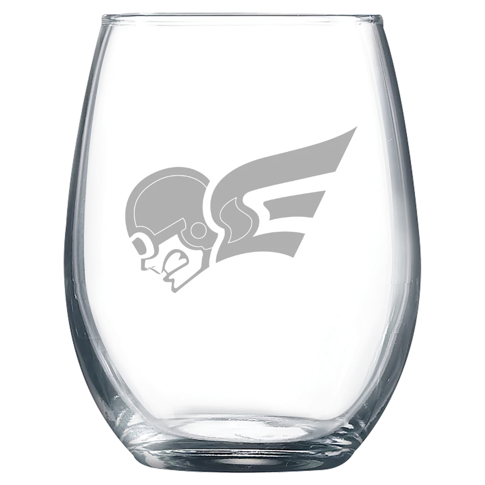 Erskine College Polar Camel 9 oz. Stemless Wine Glass