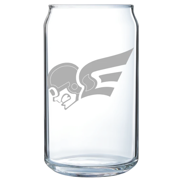 Erskine College Polar Camel 16 oz. Can Glass