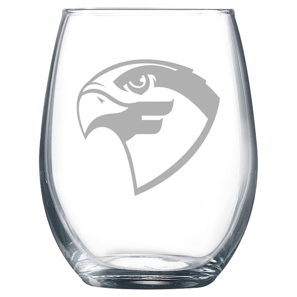 Fairmont State University Polar Camel 9 oz. Stemless Wine Glass