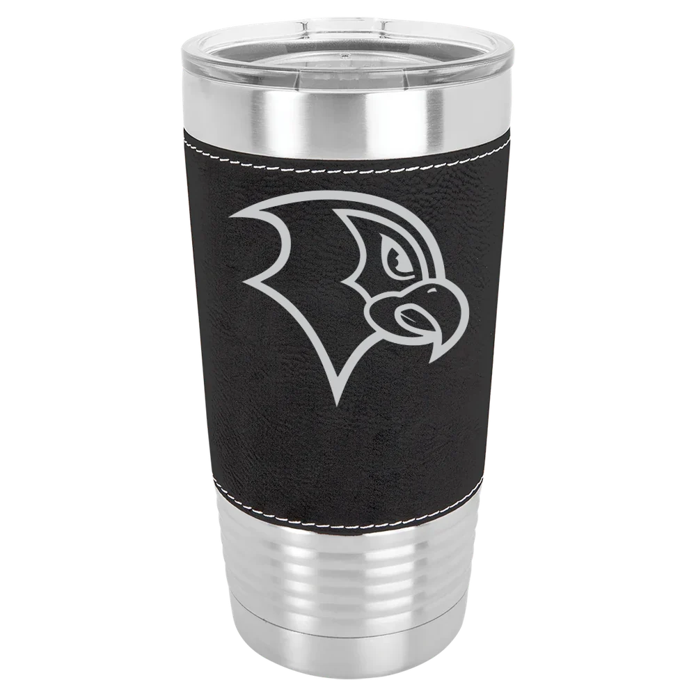 Felician University Polar Camel 20 oz. Leatherette Grip Tumbler with Standard Lid