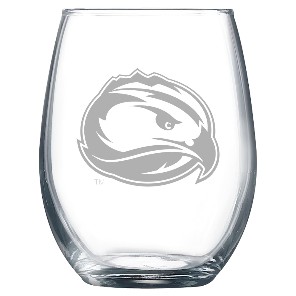 Fort Lewis College Polar Camel 9 oz. Stemless Wine Glass