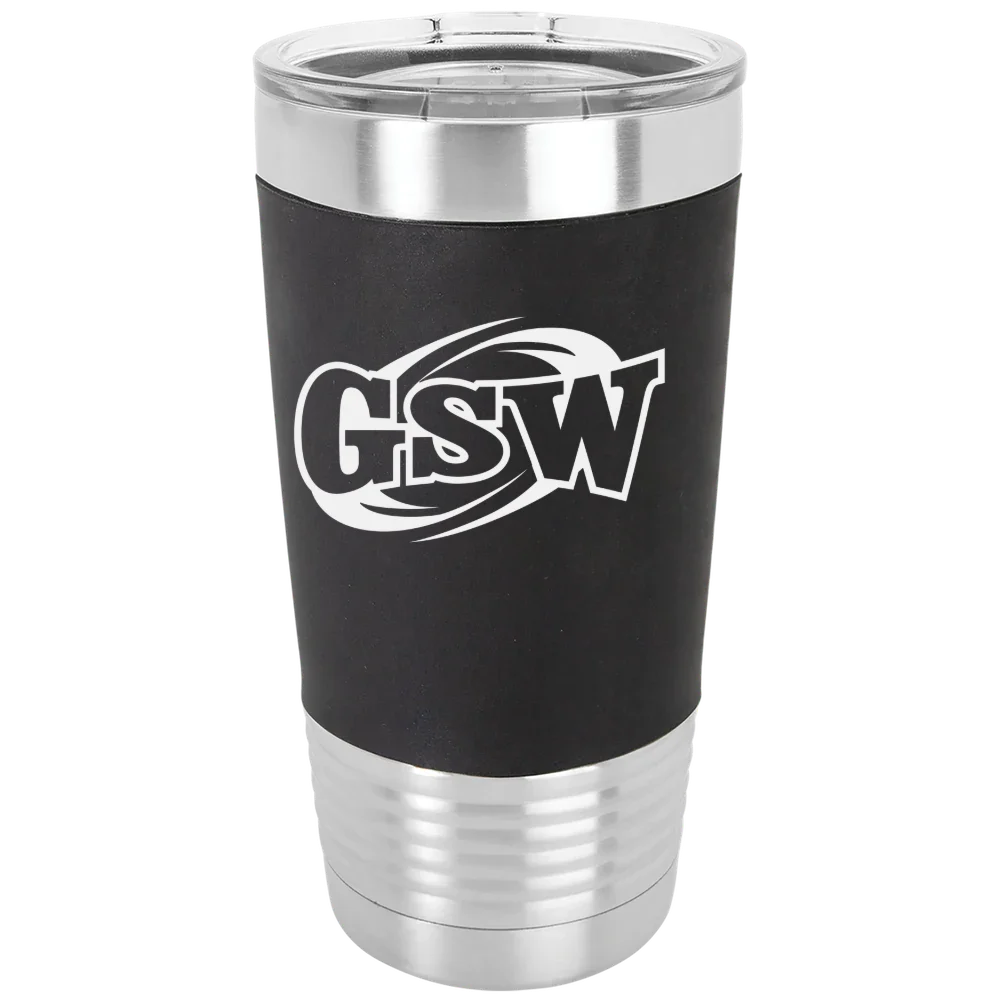 Georgia Southwestern State University Polar Camel 20 oz. Silicone Grip Tumbler with Standard Lid