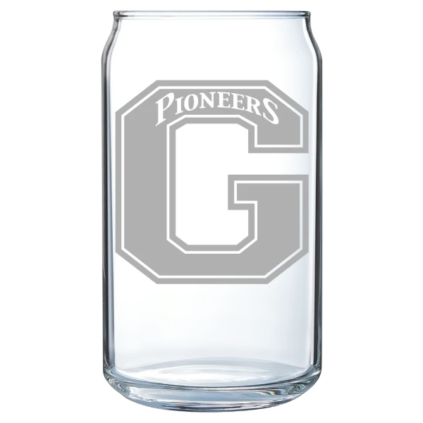 Glenville State University Polar Camel 16 oz. Can Glass