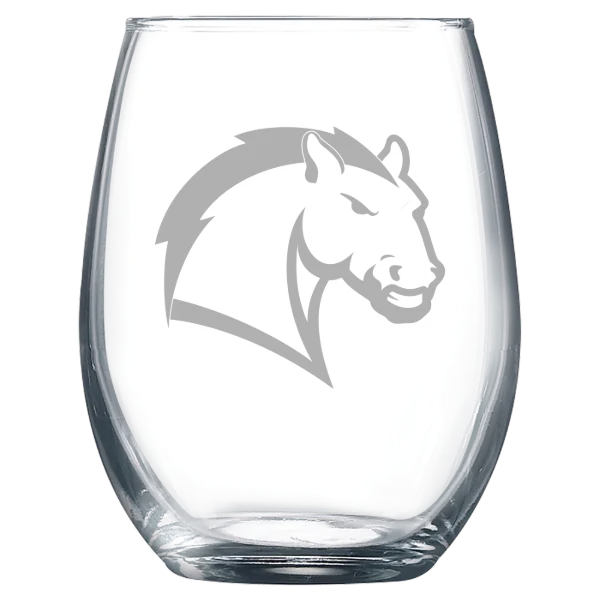 Hillsdale College Polar Camel 9 oz. Stemless Wine Glass