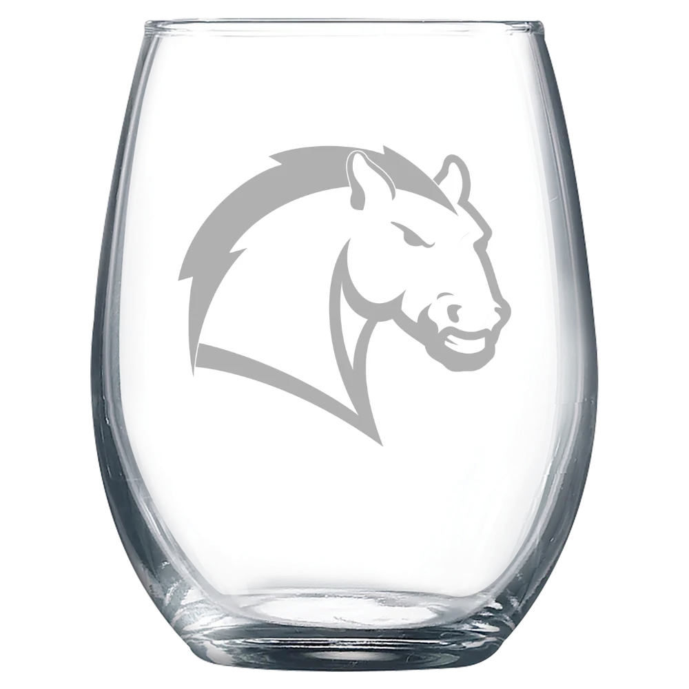 Hillsdale College Polar Camel 9 oz. Stemless Wine Glass