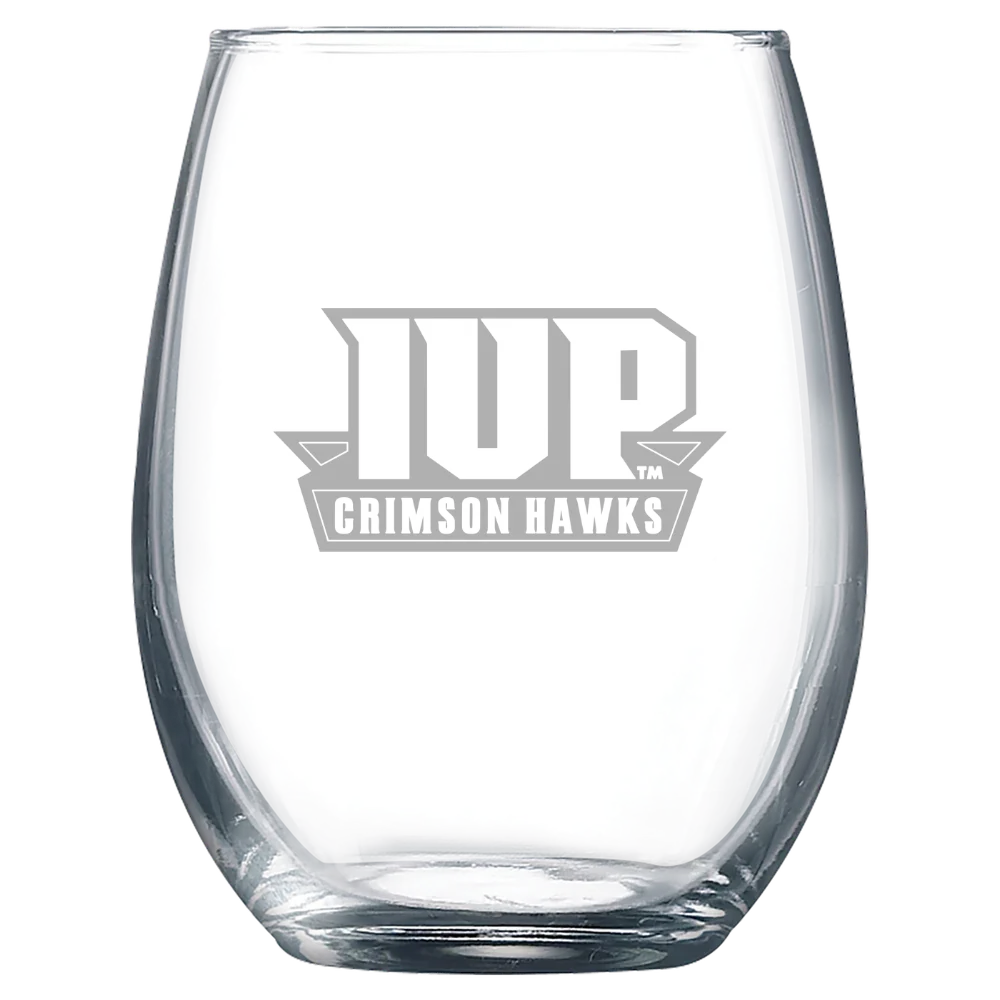 Indiana University of Pennsylvania Polar Camel 9 oz. Stemless Wine Glass