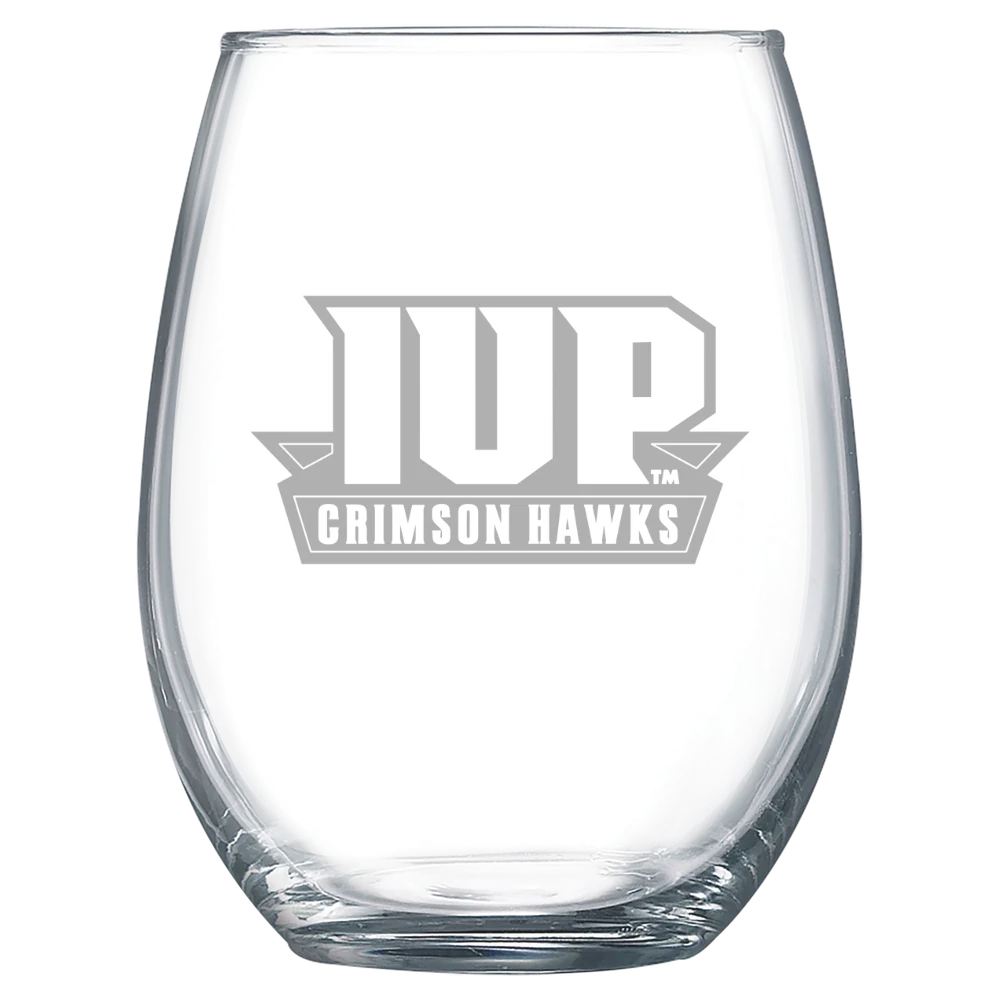 Indiana University of Pennsylvania Polar Camel 15 oz. Stemless Wine Glass