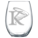 King University Polar Camel 15 oz. Stemless Wine Glass