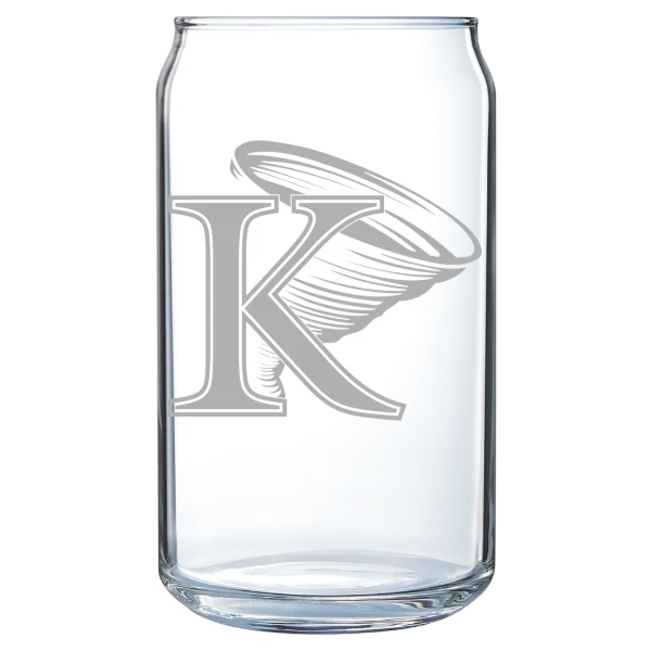 King University Polar Camel 16 oz. Can Glass