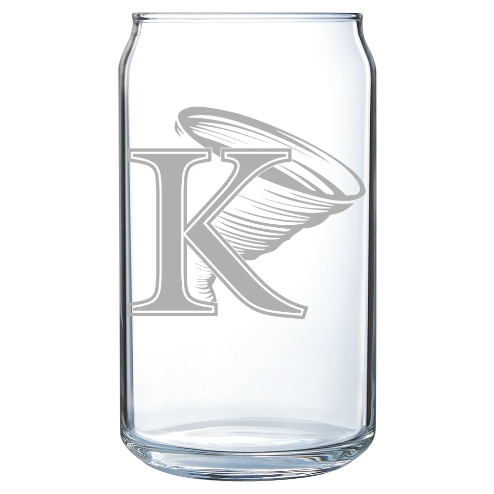King University Polar Camel 16 oz. Can Glass