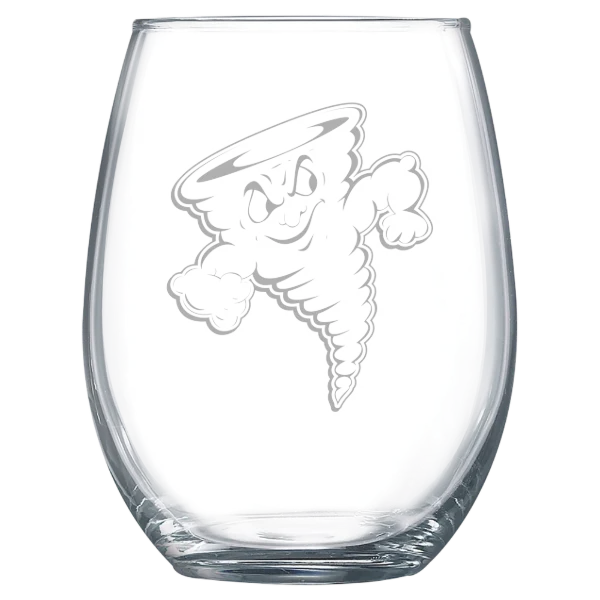 Lake Erie College Polar Camel 15 oz. Stemless Wine Glass