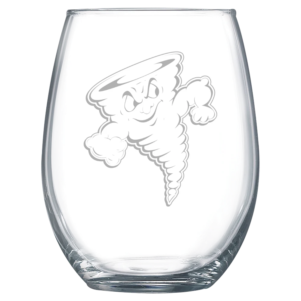 Lake Erie College Polar Camel 15 oz. Stemless Wine Glass
