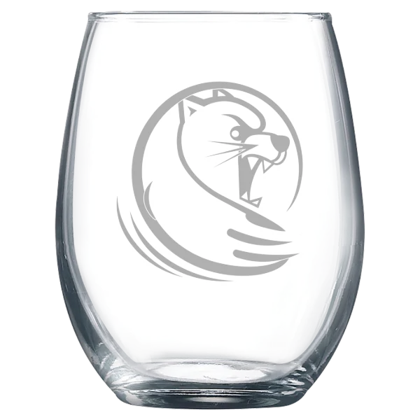 Lander University Polar Camel 9 oz. Stemless Wine Glass